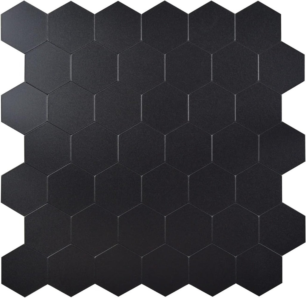 Black Hexagon backsplash tile