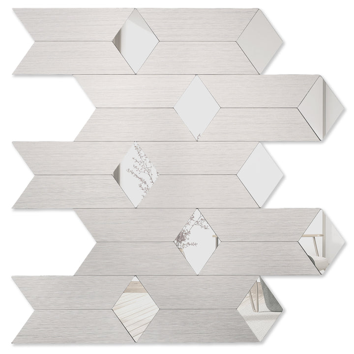 peel and stick silver mirror tiles