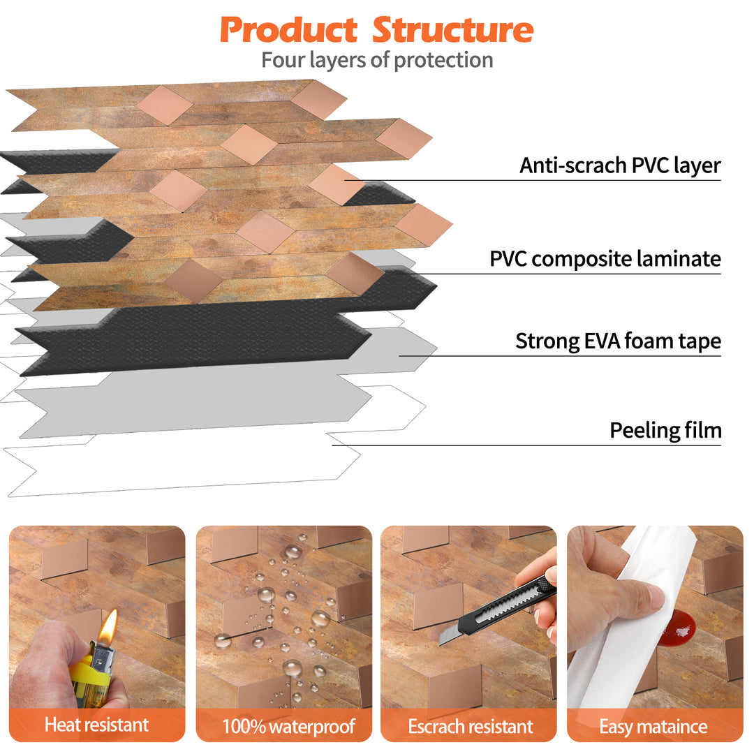 copper tile structure