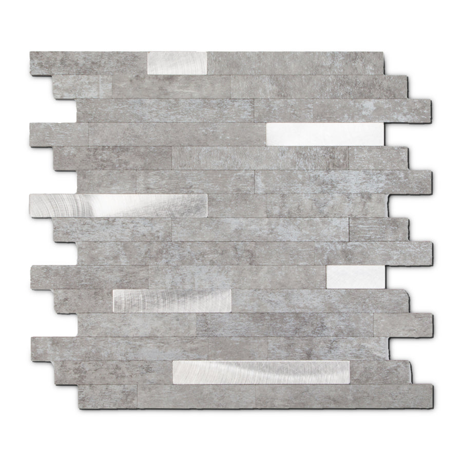 grey peel and stick stone tile