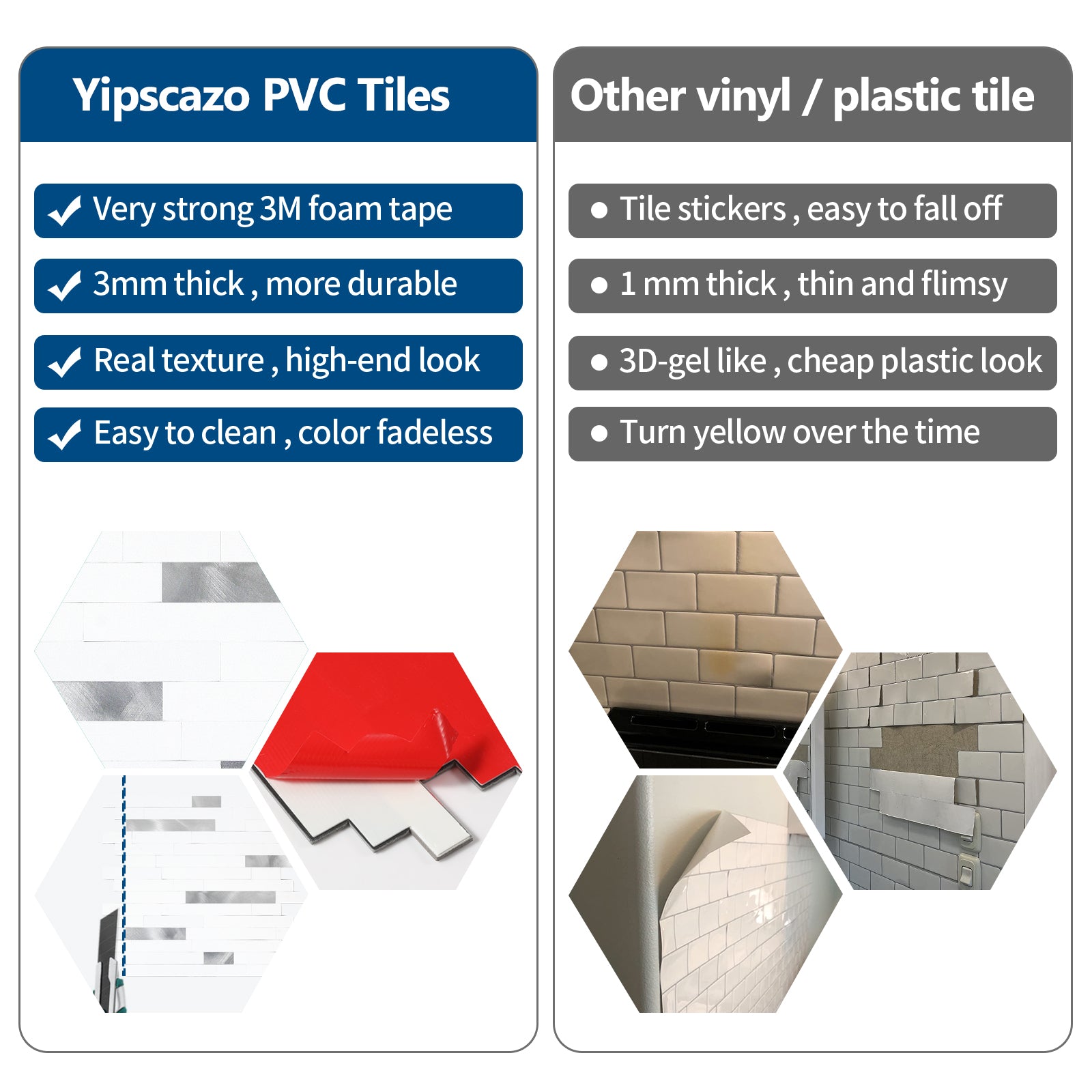 PVC tiles VS plastic tile