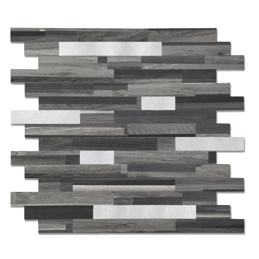 Black Wood Grain Peel and Stick Backsplash