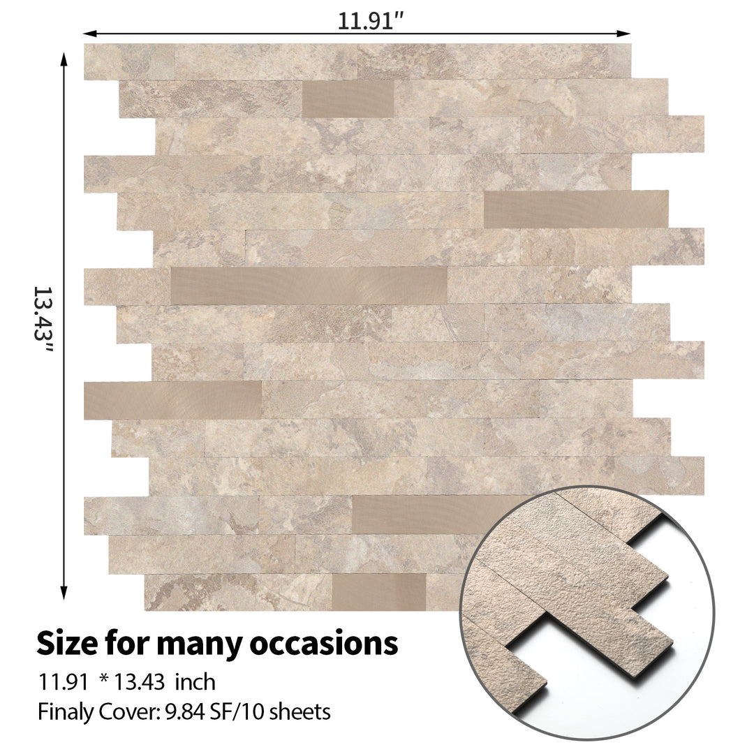 Peel-and-stick tile size guide