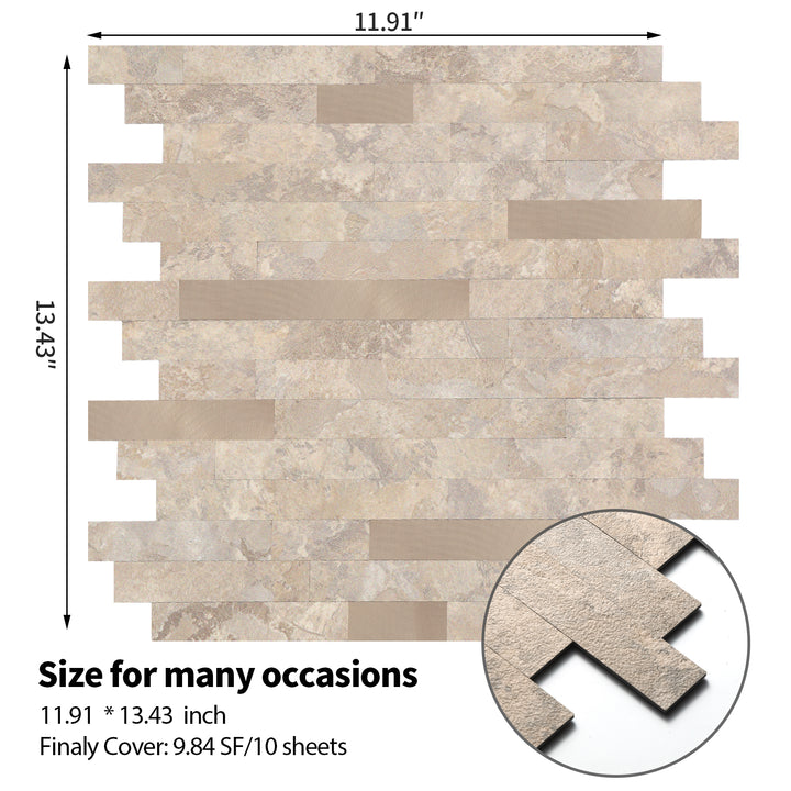 Peel-and-stick tile size guide