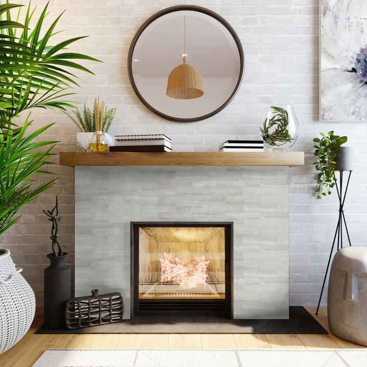 peel and stick tile for fireplace