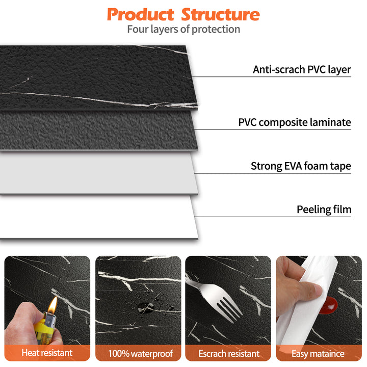 peel and stick tile structure