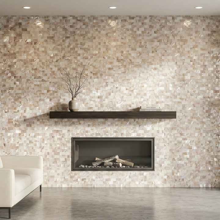 11.8" X 11.8" Colorful Nature Mother of Pearl Tile Peel and Stick Shell Mosaic Tile