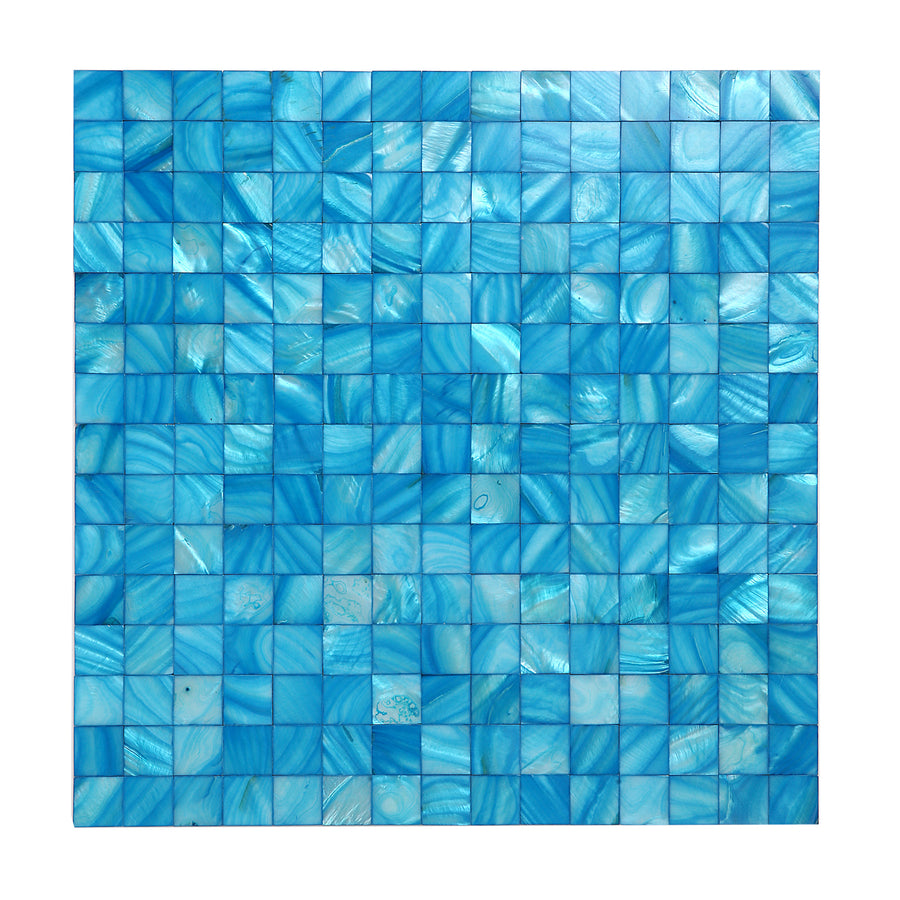 Blue Square Mother of Pearl Tile