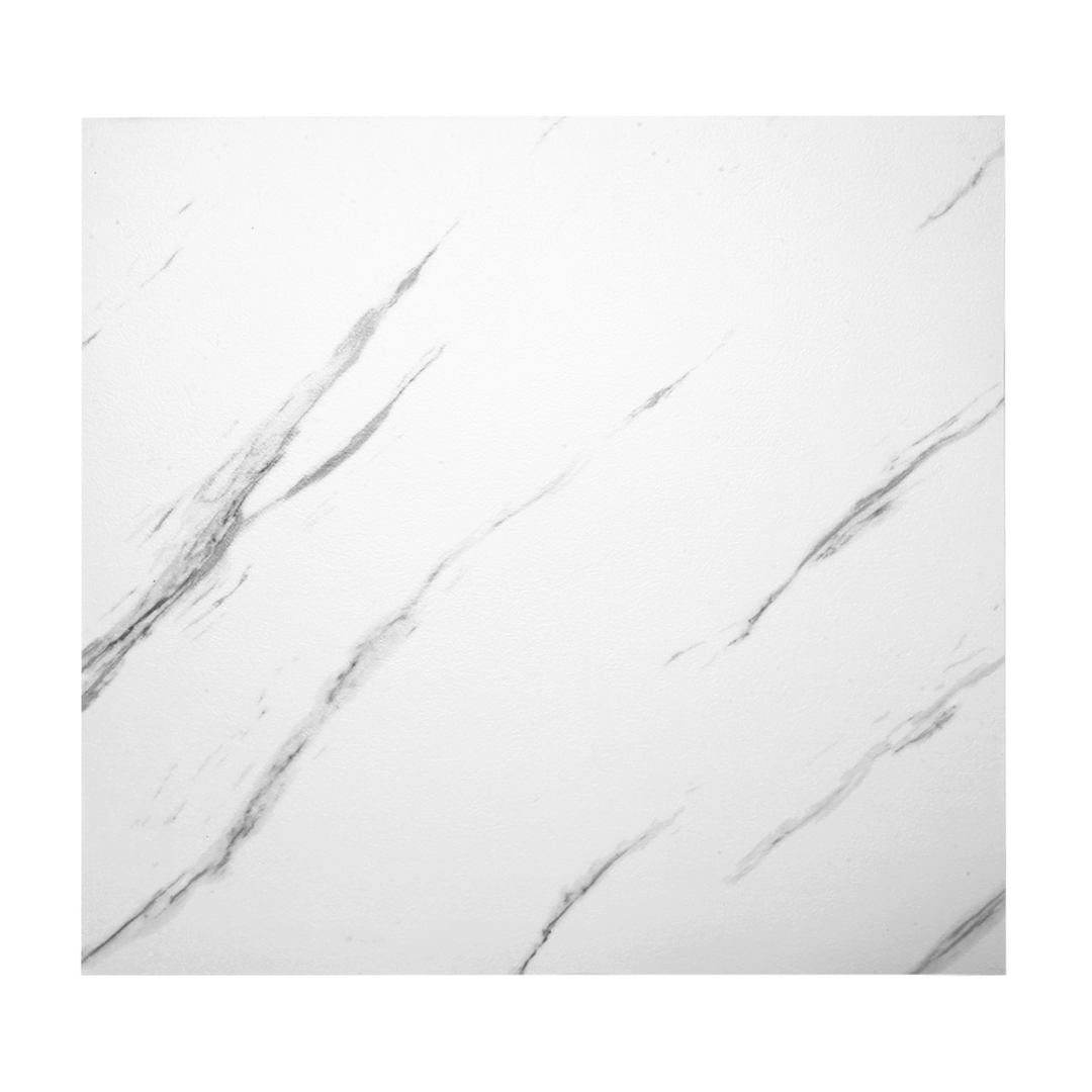 23.62" X 23.62" Peel and Stick Floor Tile, White Marble Waterproof Vinyl Floor Tiles