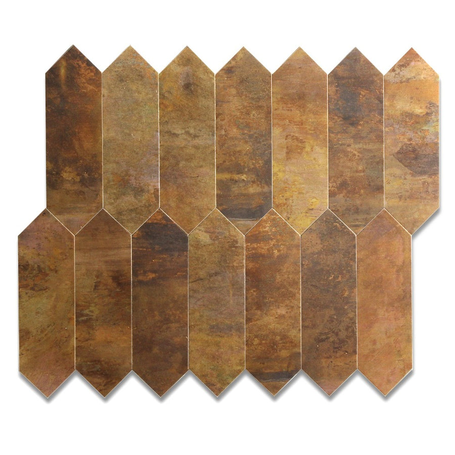 copper long hexagon tiles