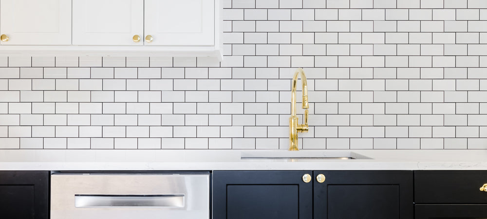 white subway tile backsplash kitchen self adhesive