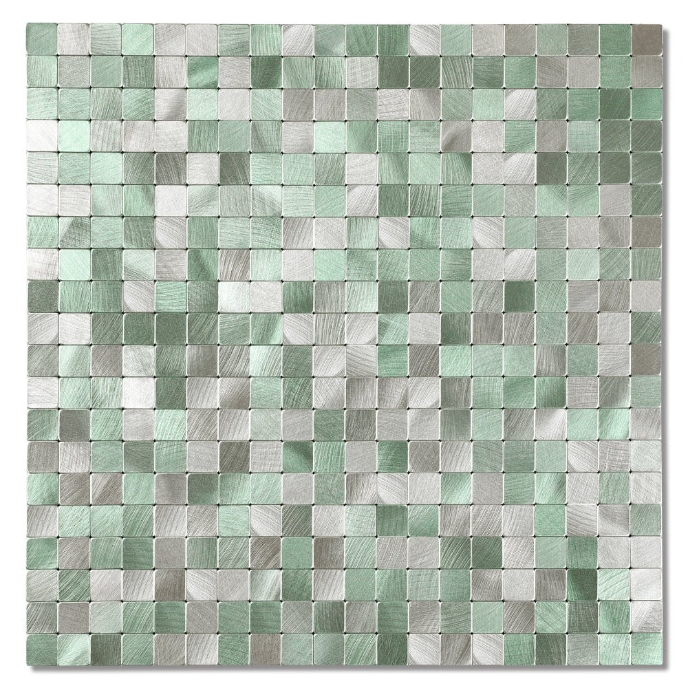 Green Mosaic Stainless Steel Backsplash