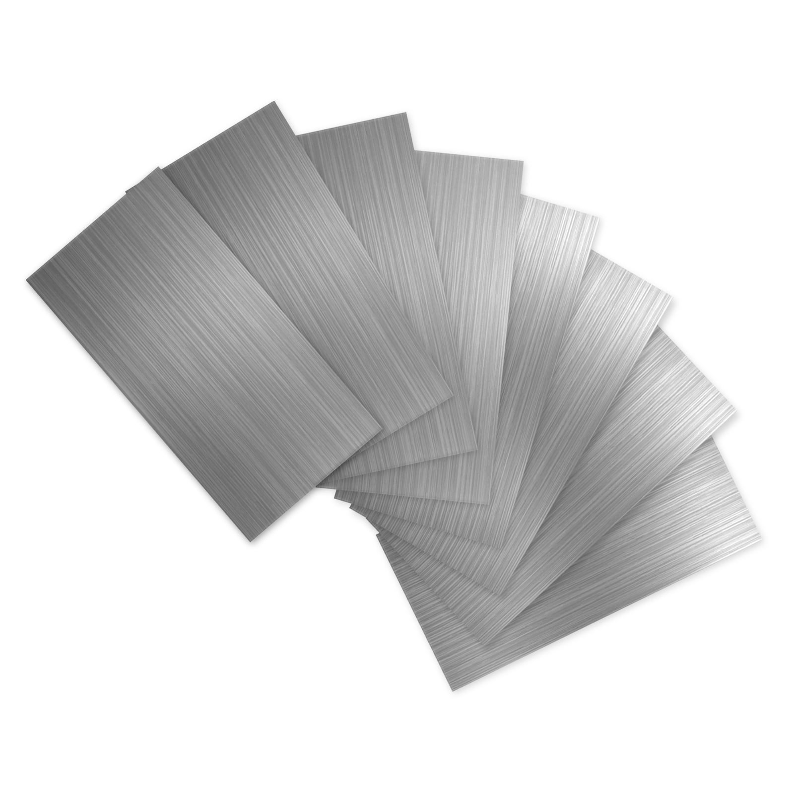 3" x 6" Metal Composite Peel and Stick Backsplash Stainless Steel Tiles