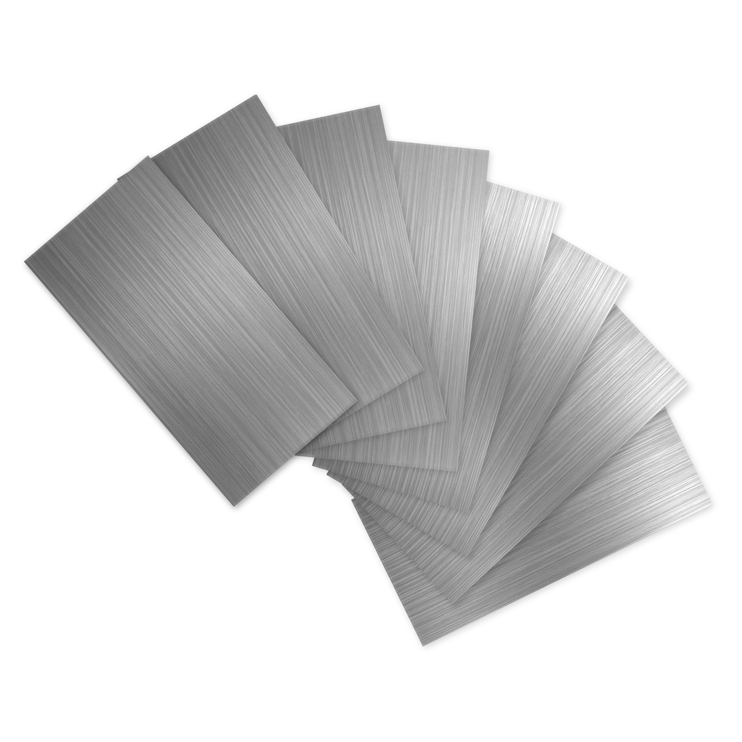 3" x 6" Metal Composite Peel and Stick Backsplash Stainless Steel Tiles