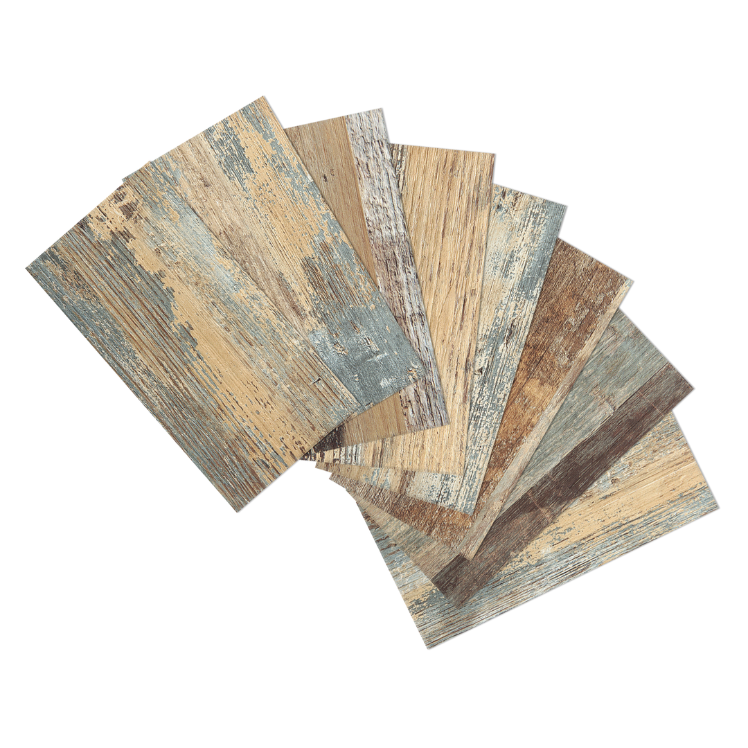 3" X 6" Mix Rustic Peel and Stick Wood Backsplash Brick Tile