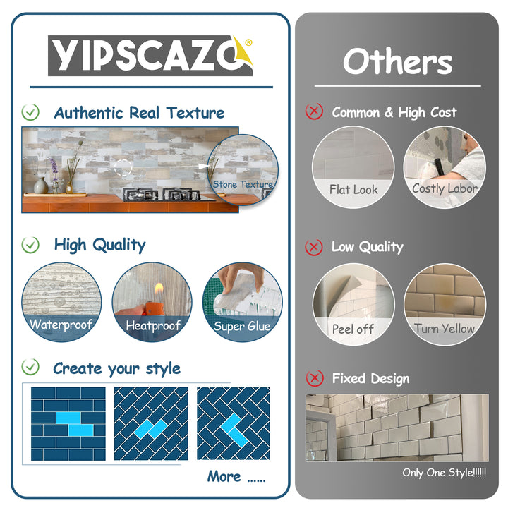 yipscazo peel and stick tile