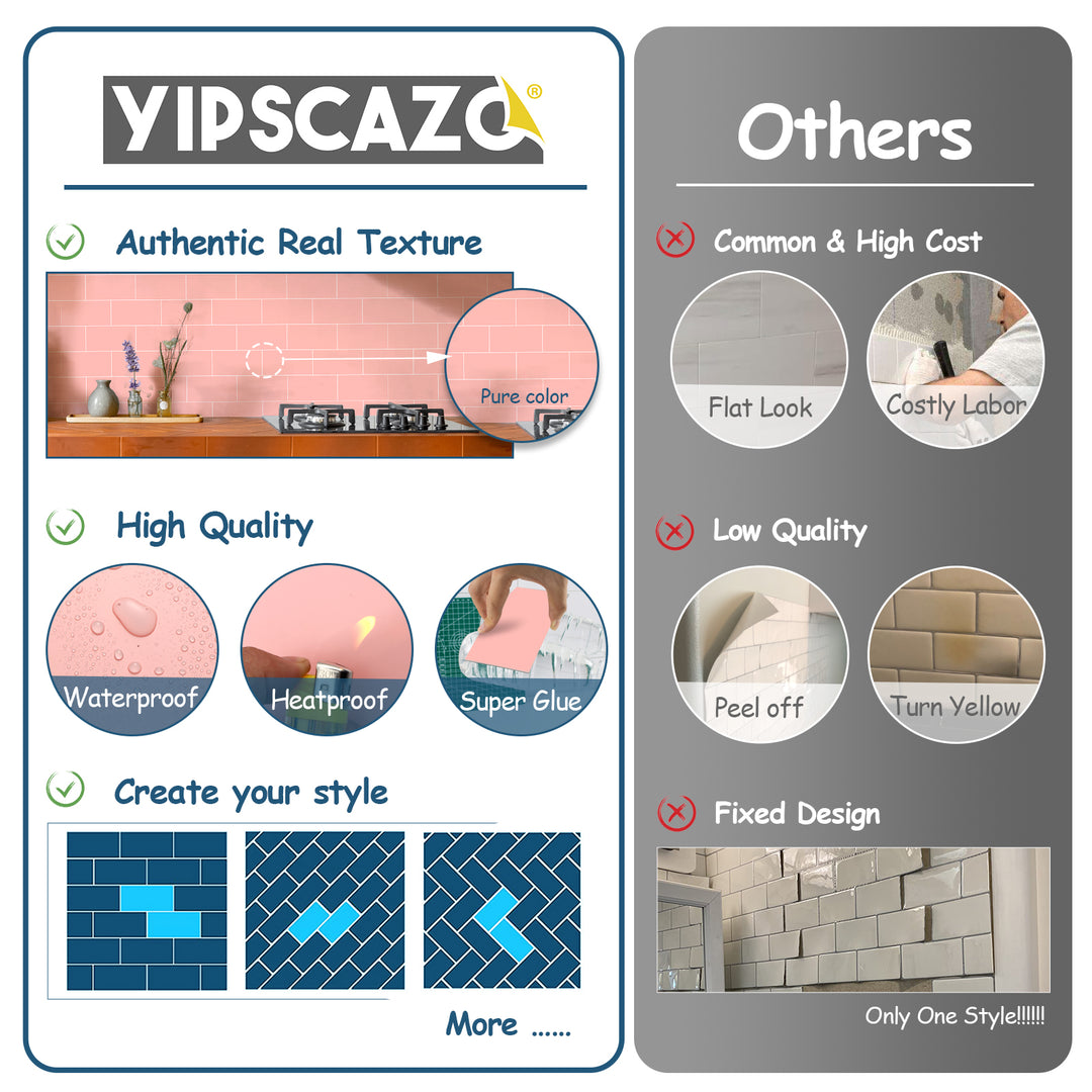 Yipscazo self adhesive wall tiles