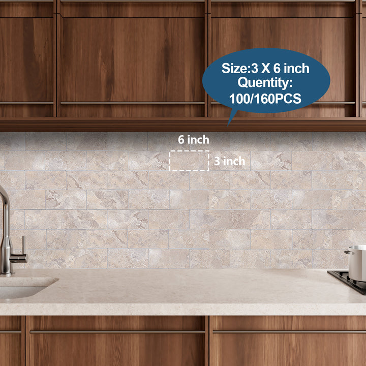 Self-adhesive tile size diagram