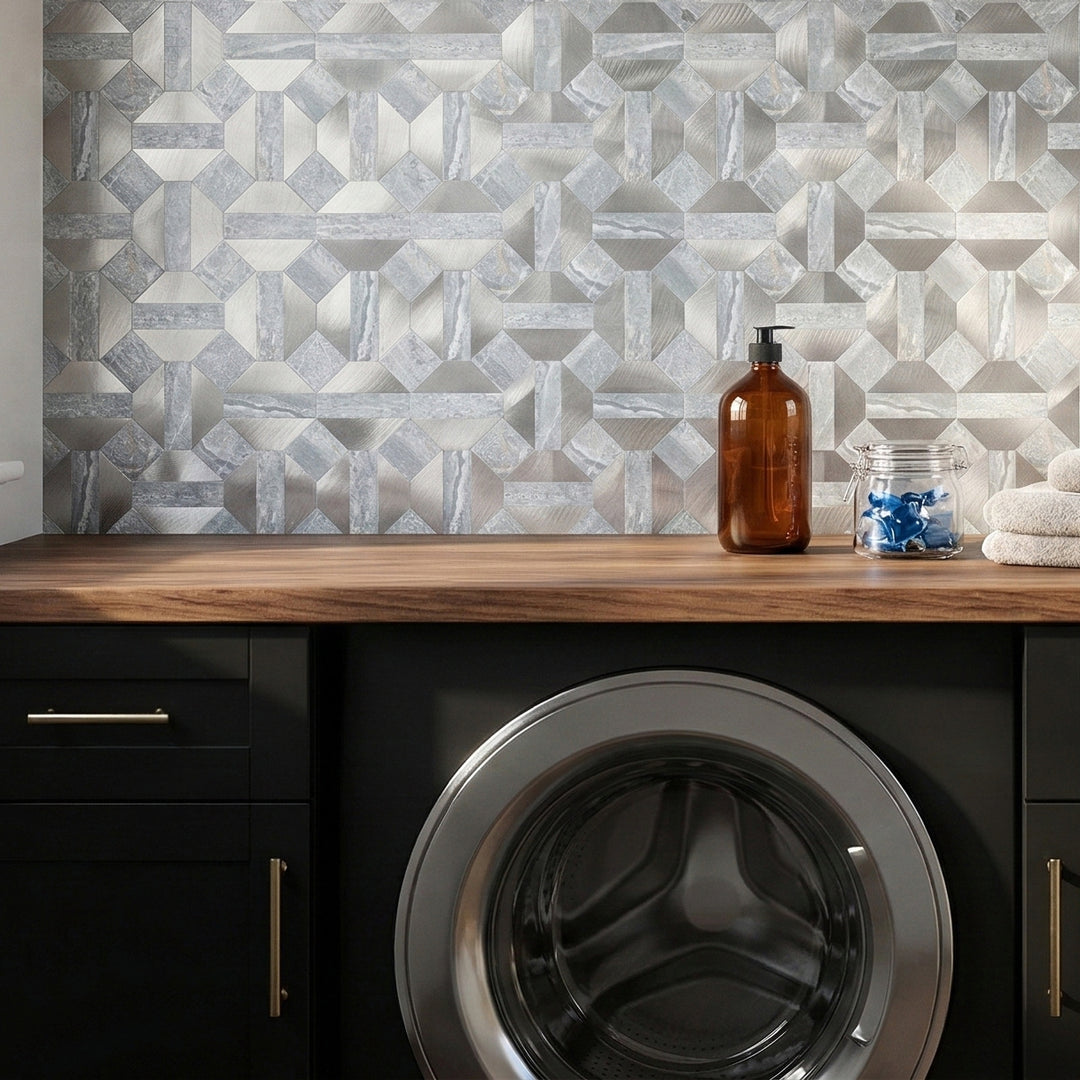 peel and stick tile for laundry room