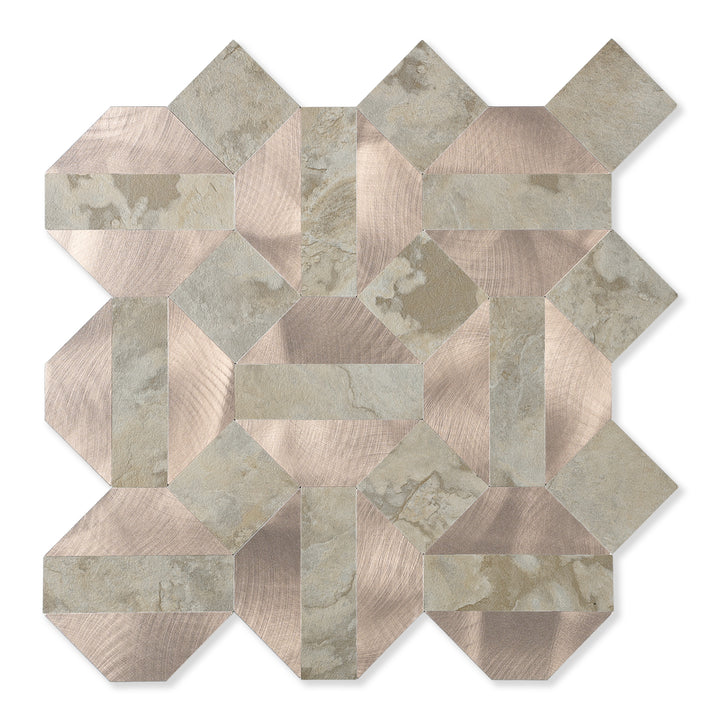 Beige Marble & Rose Gold Tile