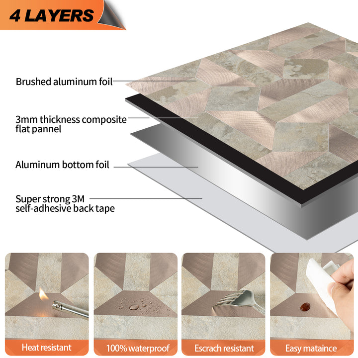 peel and stick tile layers