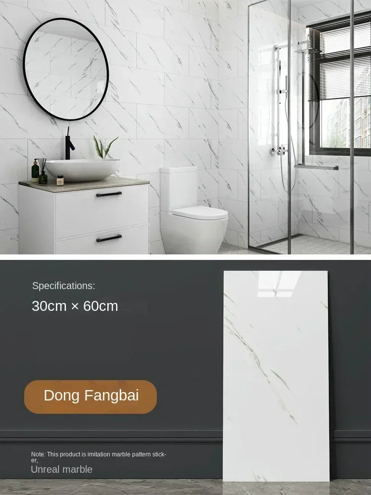 Marble white tile stickers