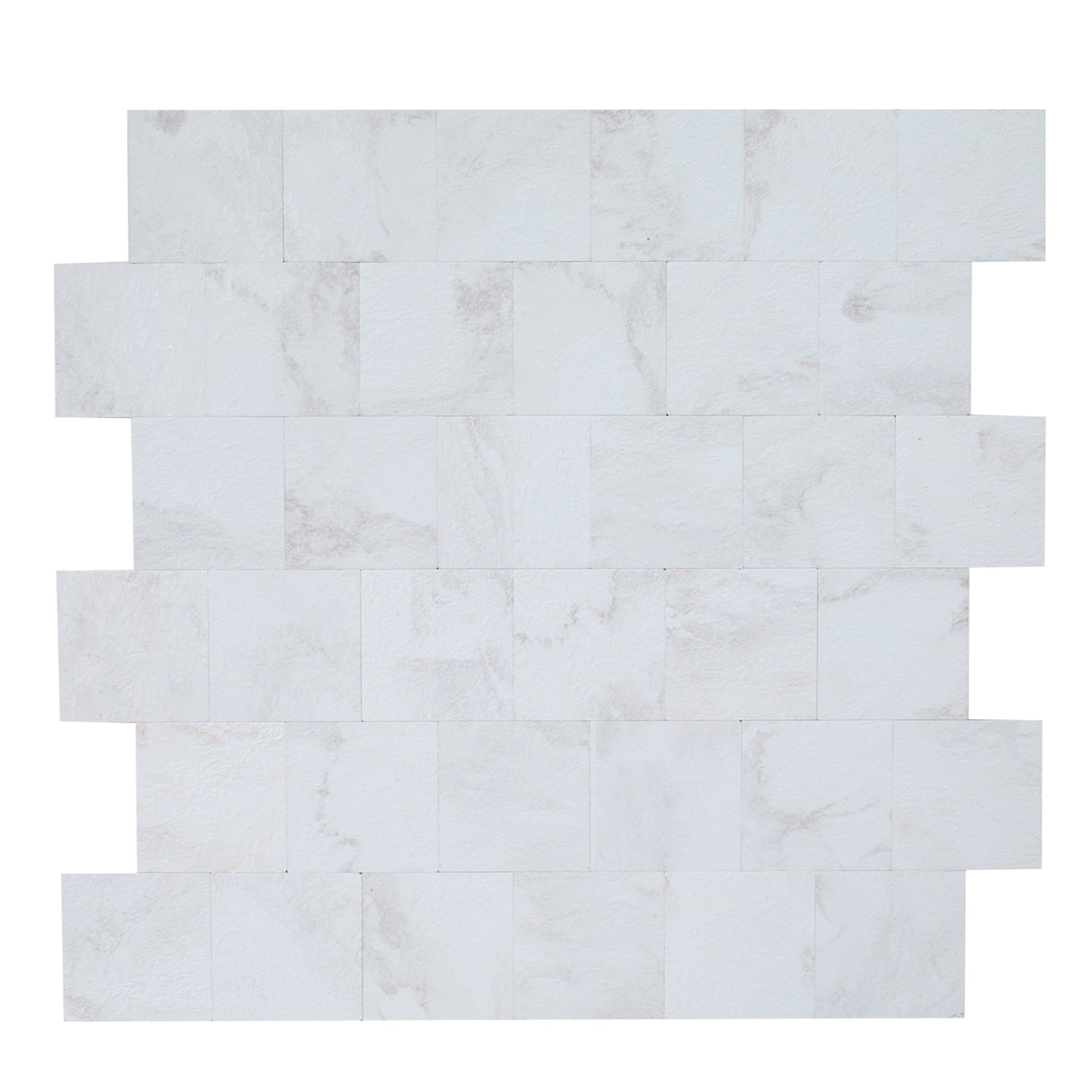 White Peel and Stick PVC Wall Tile