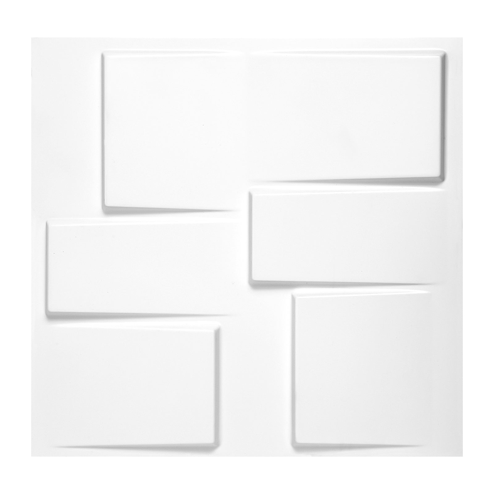 White Square Edge PVC 3D Wall Panels