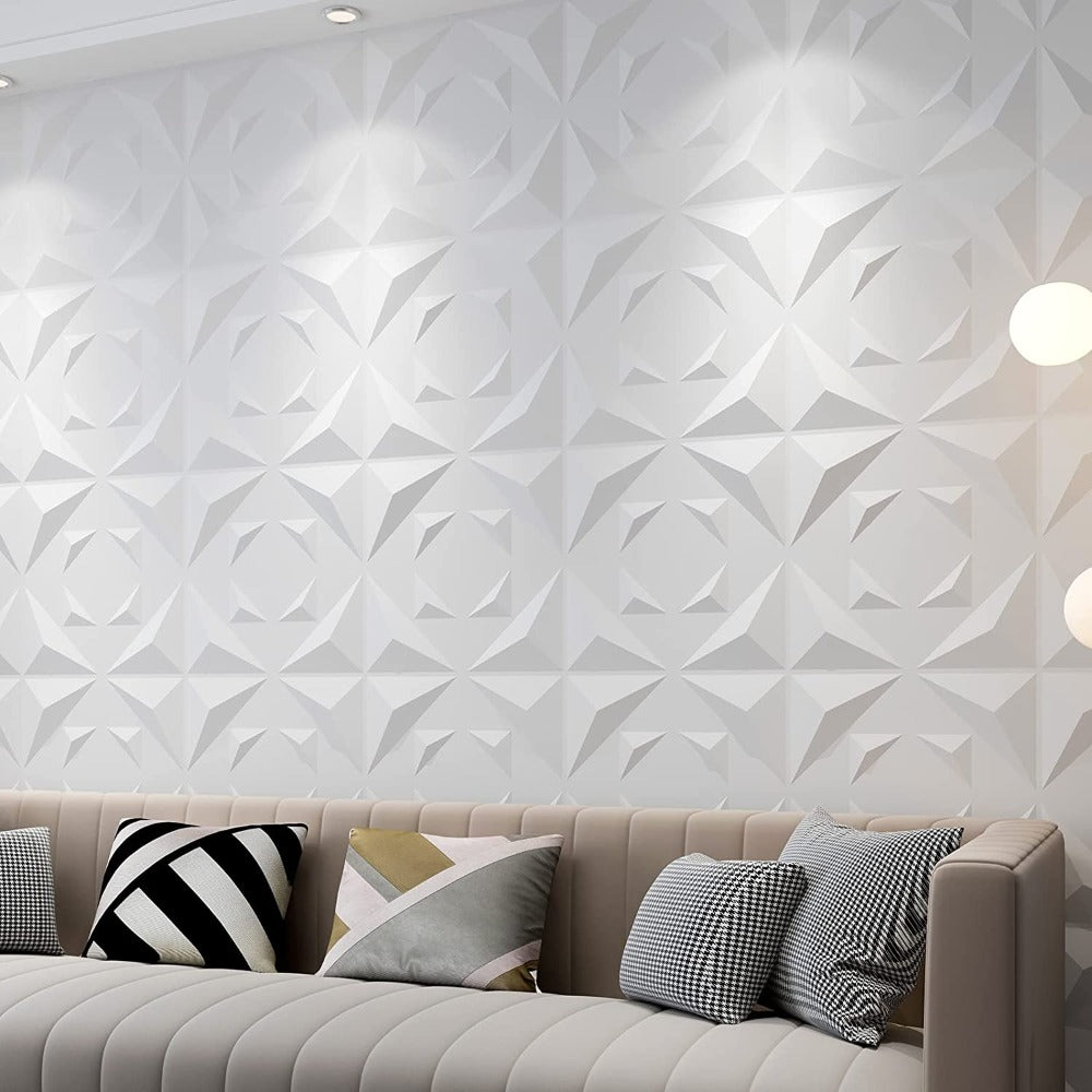 3D wall panels stick on living room