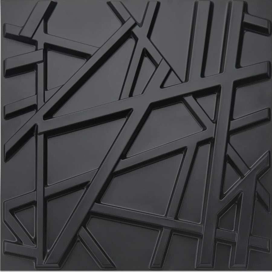 Stripes-Black Textured 3D Panels