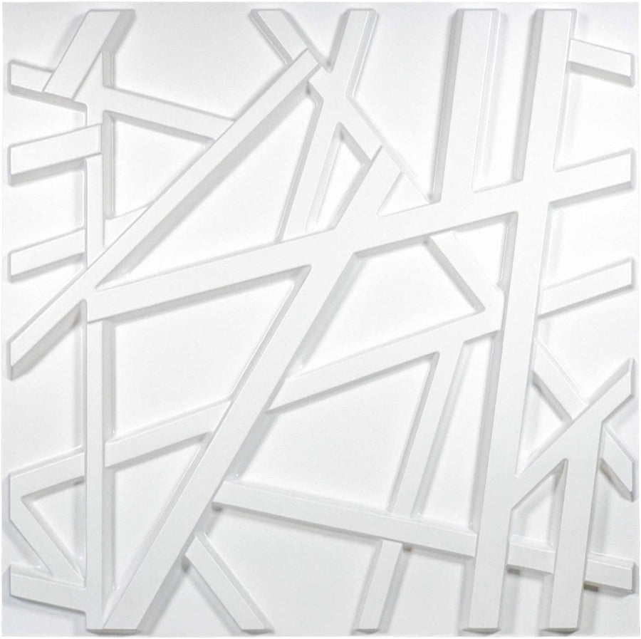 Stripes-White Textured 3D Panels