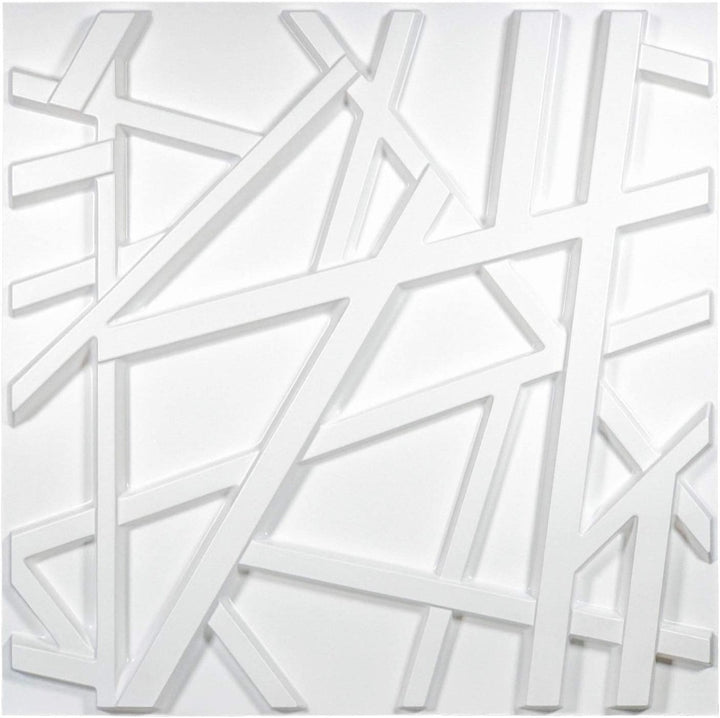 Stripes-White Textured 3D Panels