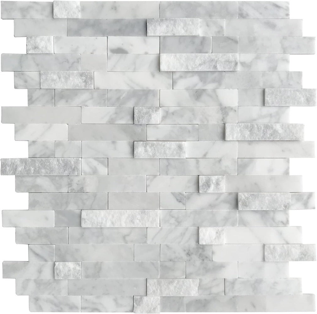 Mixed Gray Peel and Stick Mosaic Tile
