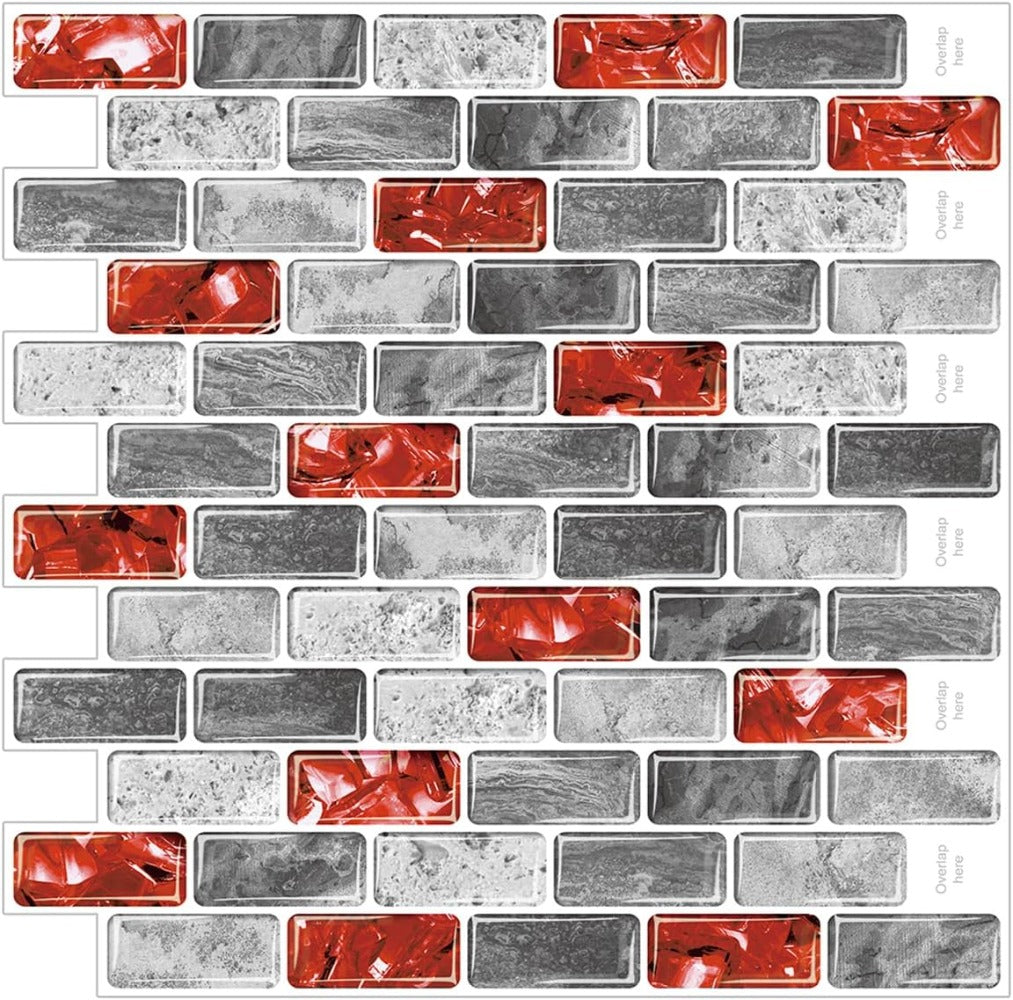 Red Marble Look Decorative Tiles