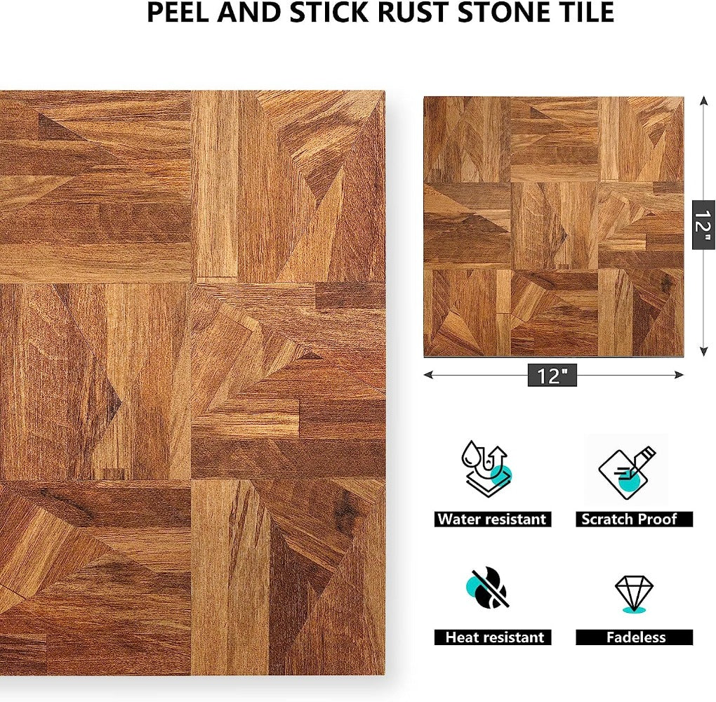 the size of peel and stick tile