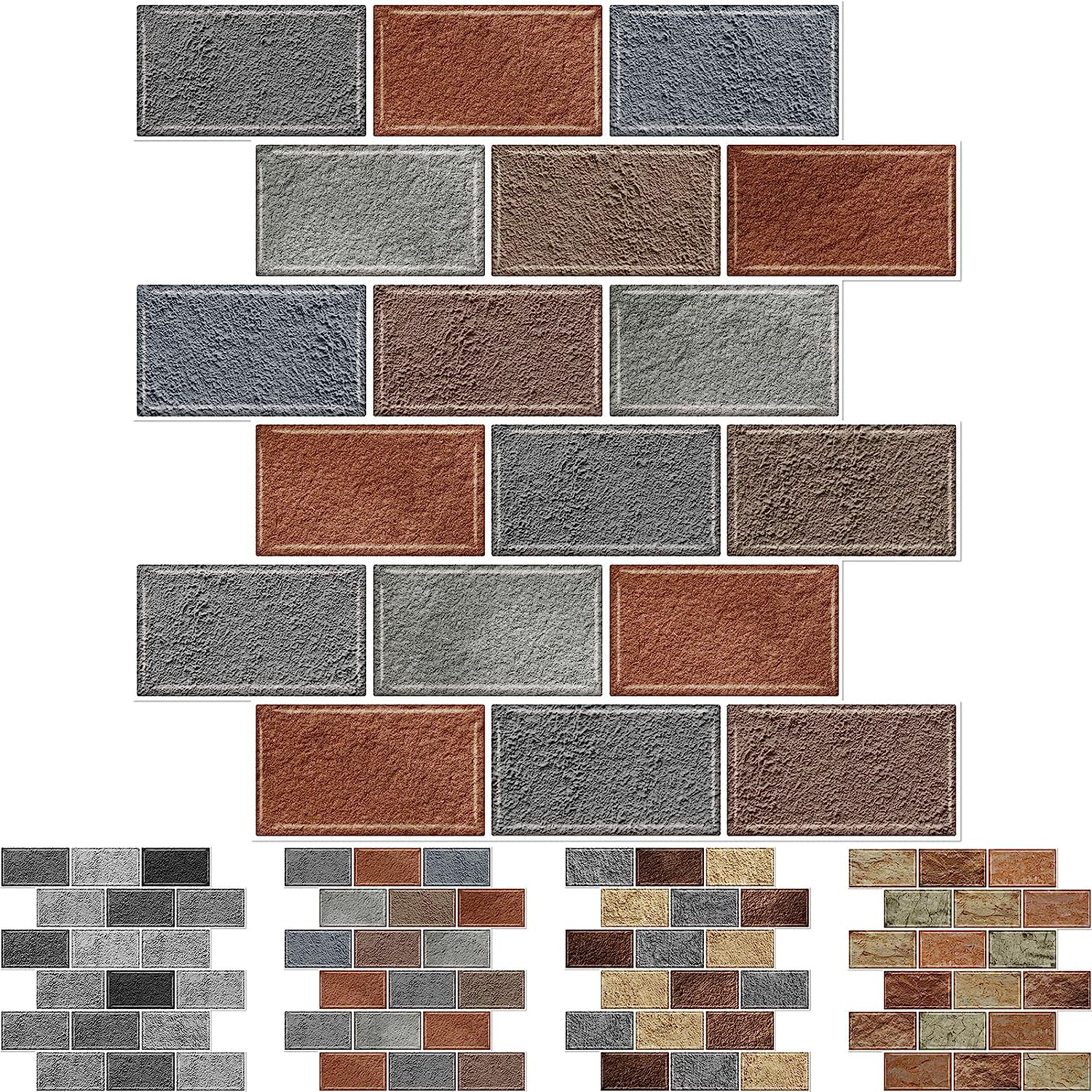 Gray Brown Backsplash Tile