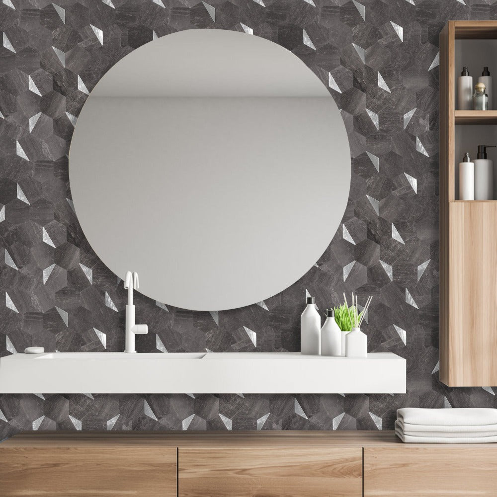 Hexagon Peel and Stick Tile for Bathroom