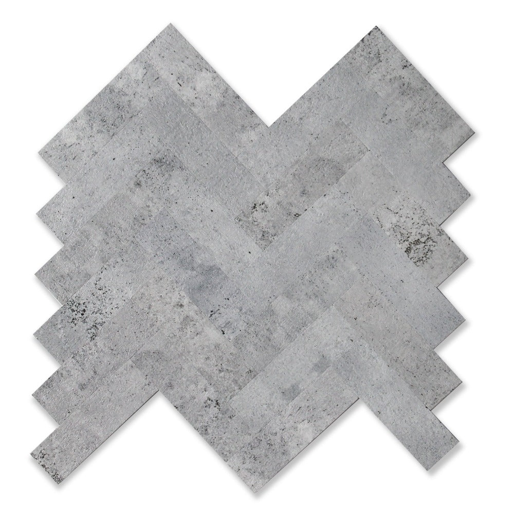 Cement Grey Herringbone Tile