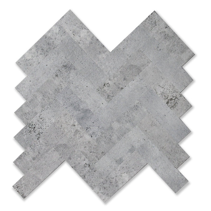 Cement Grey Herringbone Tile
