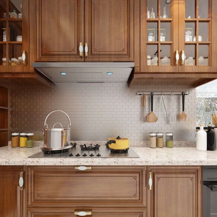 Stainless Steel Tile Stick on kitchen