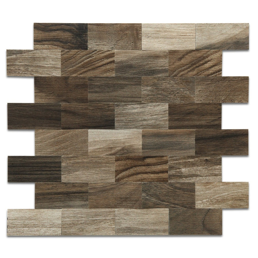 Carbonized Wood Peel and Stick Wood Tile