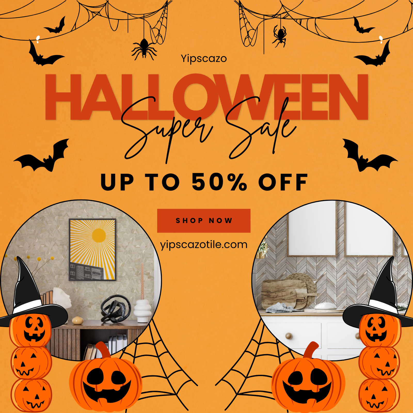 halloween backsplash