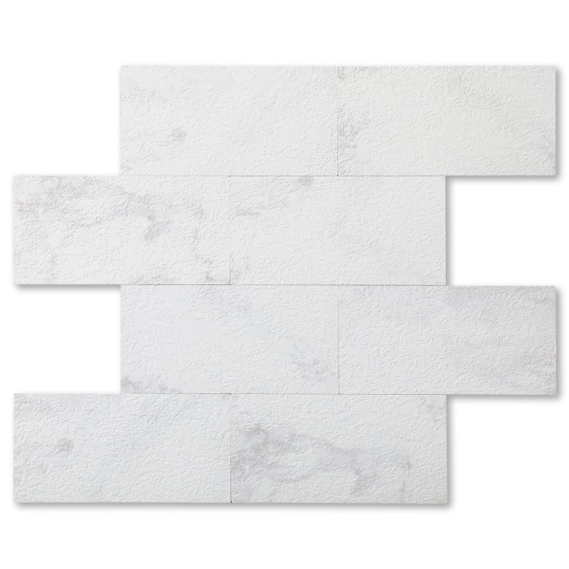 Stone white backsplash tile