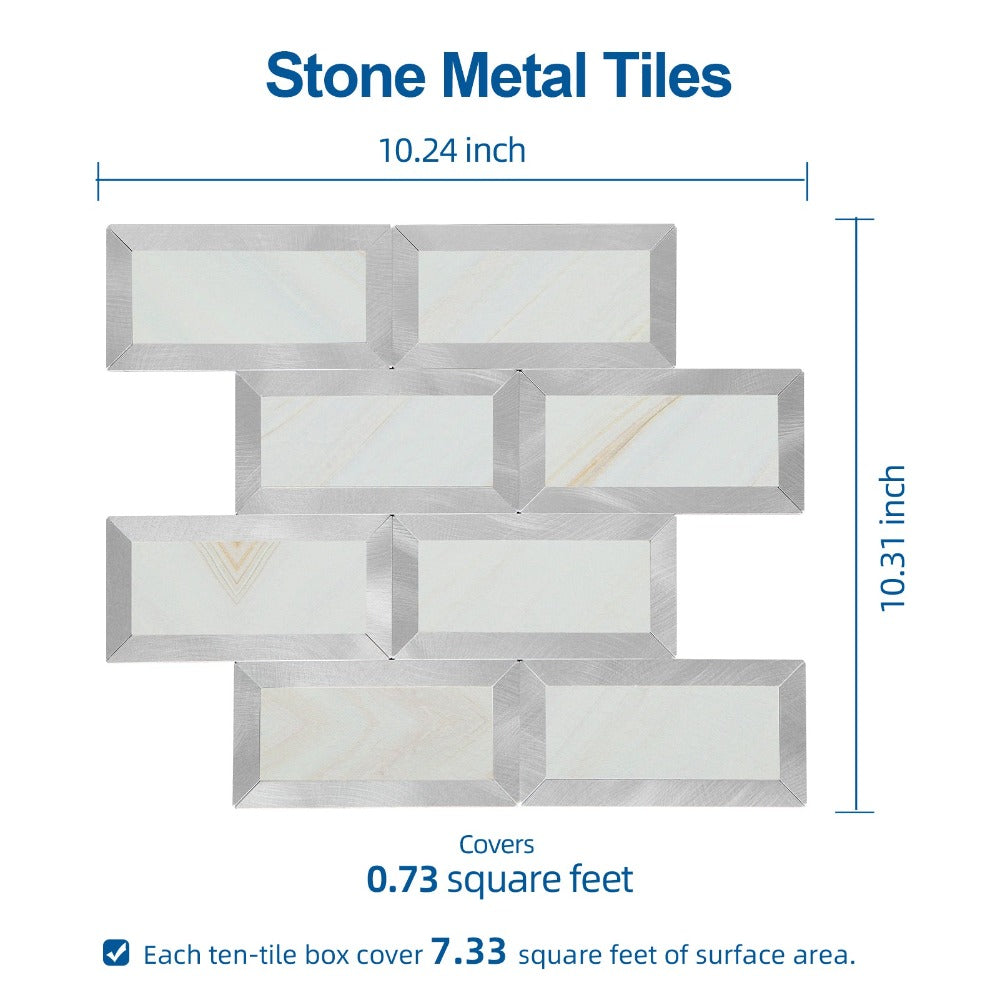 Stone metal tiles size