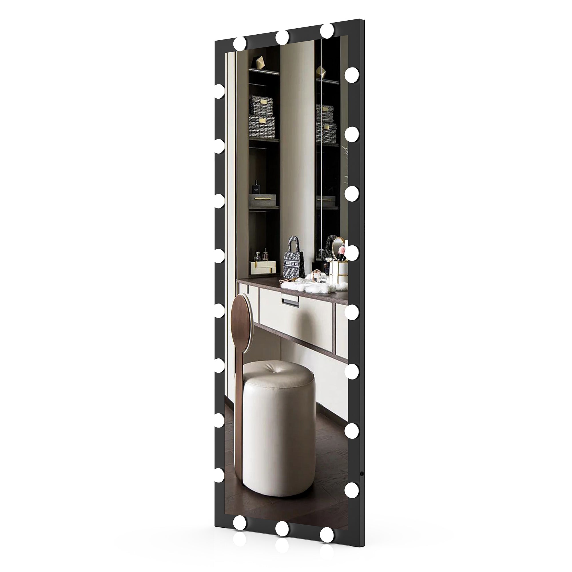 Hollywood Style Full Length Vanity Mirror With LED Light Bulbs