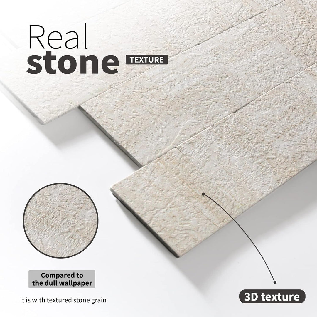 backsplash peel and stick pvc mosaic in Sandstone Beige composite image