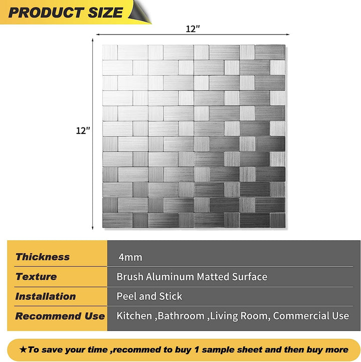 stainless steal backsplash for kitchen in Square + Rectangle life style image