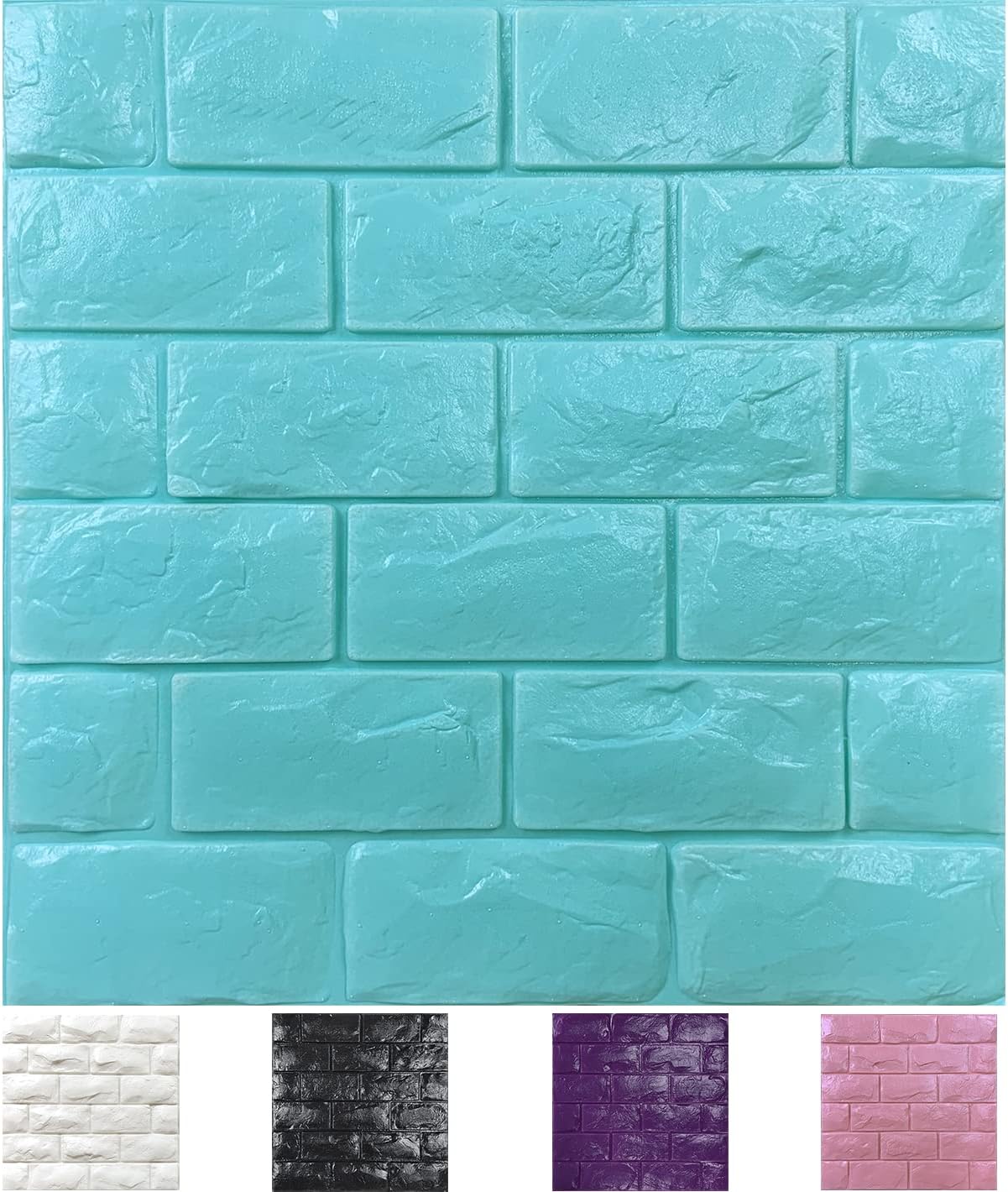 Blue 3D Wall Panels Peel and Stick Foam Tile