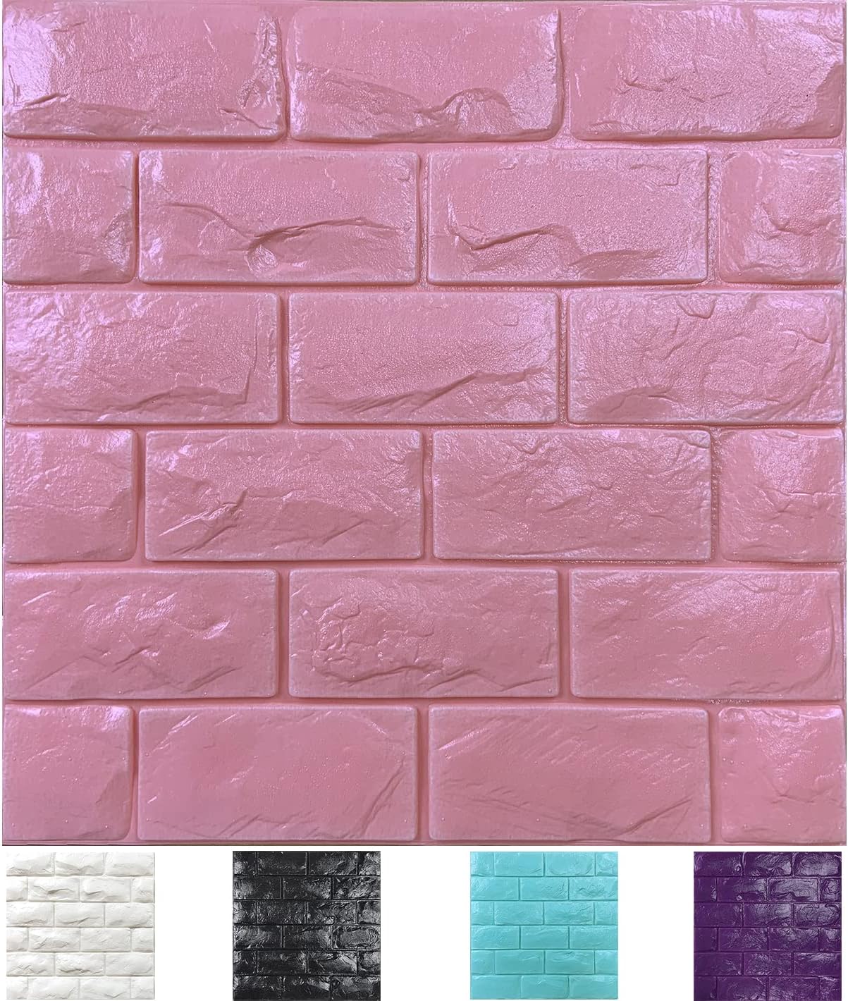 Pink 3D Wall Panels Peel and Stick Foam Tile