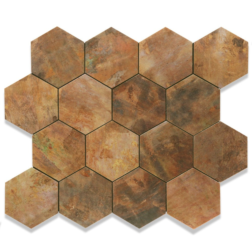 Hexagon Copper Backsplash Tile